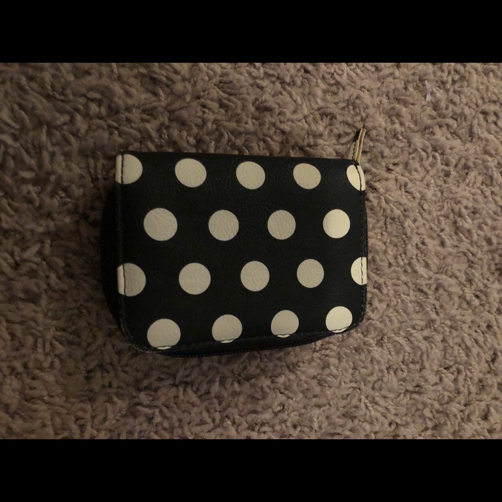 Black and White Polka Dot Wallet